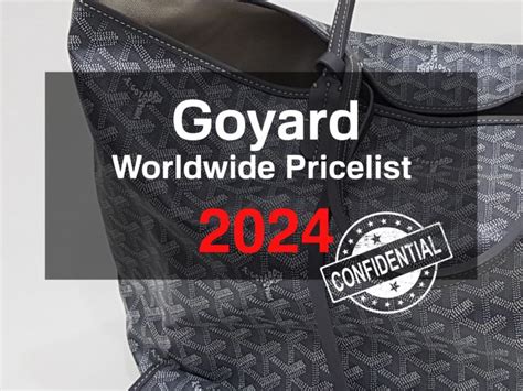 goyard france price|goyard price list 2024.